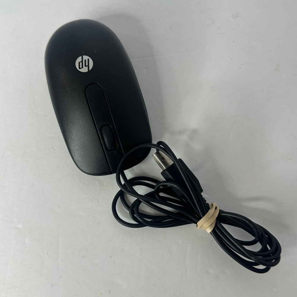 HP USB Optical Mouse Black Wired 3-Button Scroll Wheel 672652-001 SM-2022